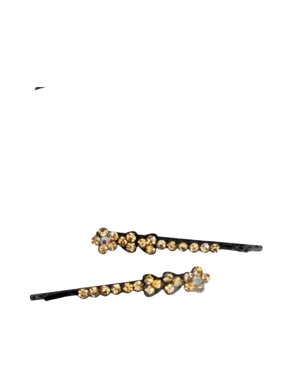 Gold Crystal Floral Hair Pins - Women Accessories FINAL PRICE DROP